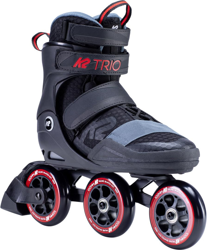 K2 Herren Trio S 100 Inline Skates EU: 41.5 (UK: 7.5 / US: 8.5) Black - Red, EU: 41.5 (UK: 7.5 / US: