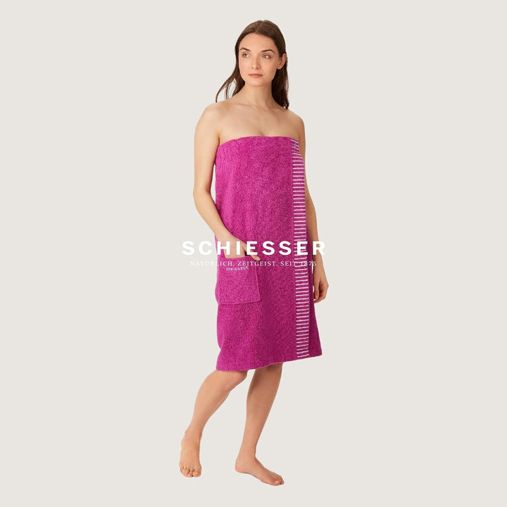 Schiesser Saunakilt Rom für Damen aus saugstarkem Baumwoll-Frottier (Grössen S - XXL), Made in Green