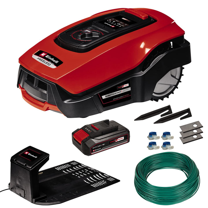 Einhell Mähroboter FREELEXO 600 BT (für bis zu 600 m², Multizonenmäher, Bluetooth App, inkl. 2,5 Ah