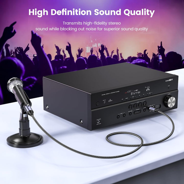 MOSWAG 6.35 mm Stecker auf XLR Buchse Mikrofonkabel für CD-Spieler, elektronisches Klavier, Karaoke