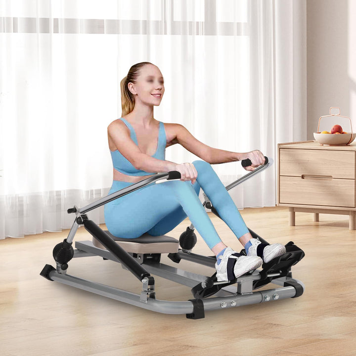 Rudergerät für Zuhause, 360° Rudermaschine, Rudergerät Klappbar für Cardio & Krafttraining | Platzsp