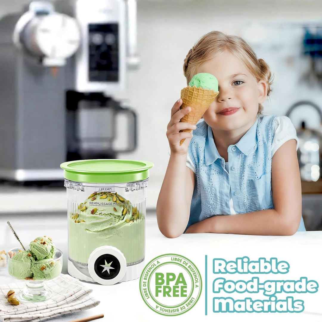 2er Pack Ninja Swirl Creami Eisbehälter | 480 ml Gefrierbehälter für NC700 & NC701EU Serie | Mit int