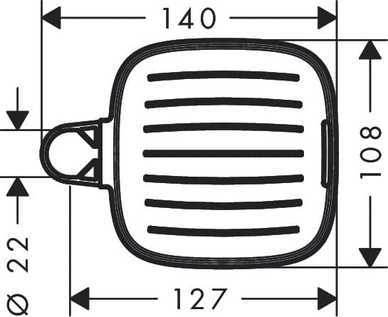 Hansgrohe Seifenschale für Casetta Softcube 26519000 Duschstange 26519000, Chrom 1 Stück, 1 Stück