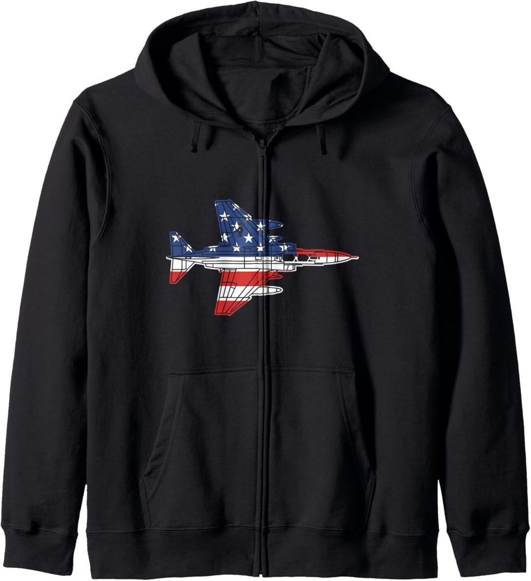 F-4 Phantom Fighter Jet Flugzeug Amerikanische Flagge F4 Kapuzenjacke