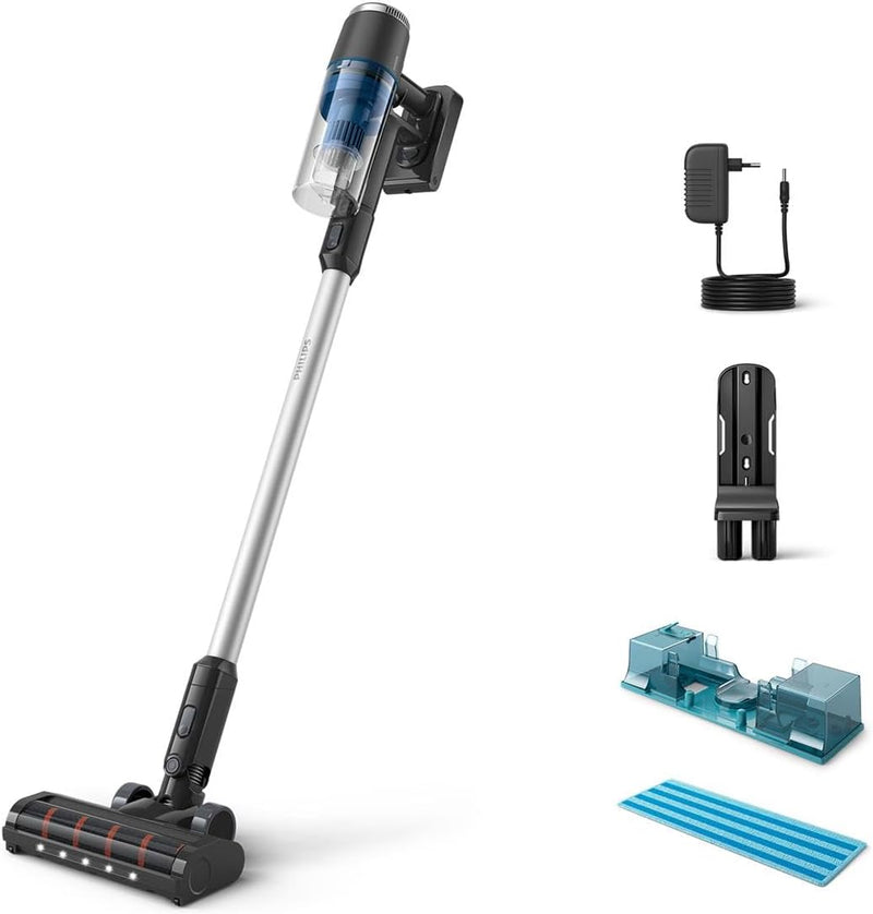 Philips Kabelloser Akku-Staubsauger 3000-Serie - Staubsaugen und Wischen in einem, Digitaler Motor,