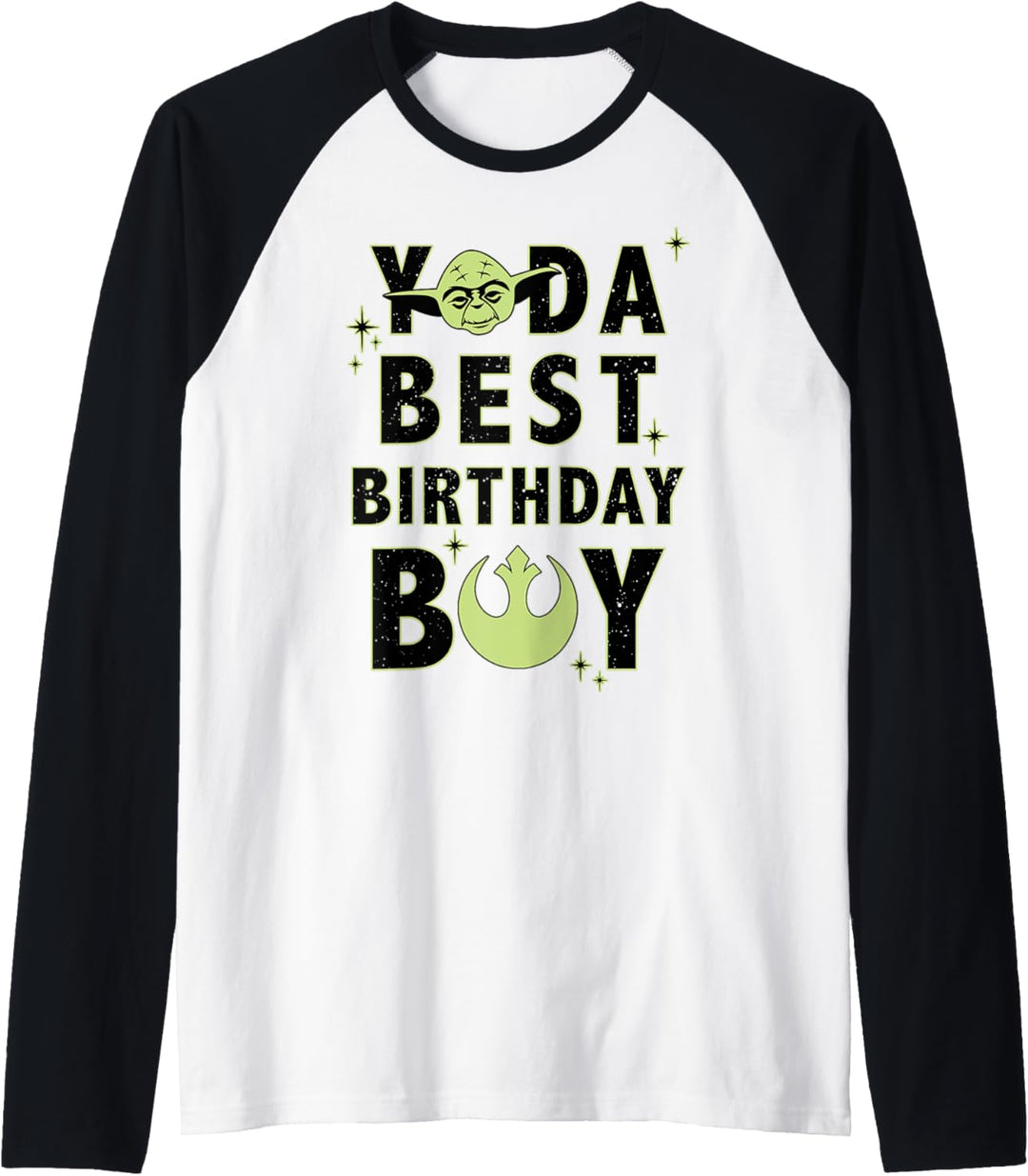 Star Wars Yoda Best Birthday Boy Rebel Logo Raglan