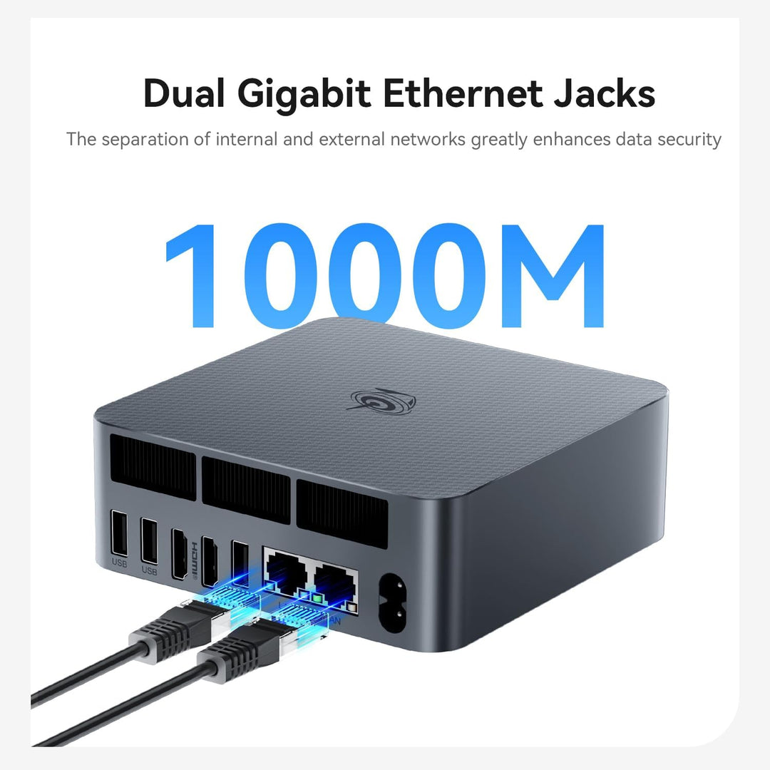 Beelink EQi12 Mini PC, Intel Core i7 12650H (10C/16T, bis zu 4,7GHz), 24GB LPDDR5 1TB M.2 PCIe4.0 SS
