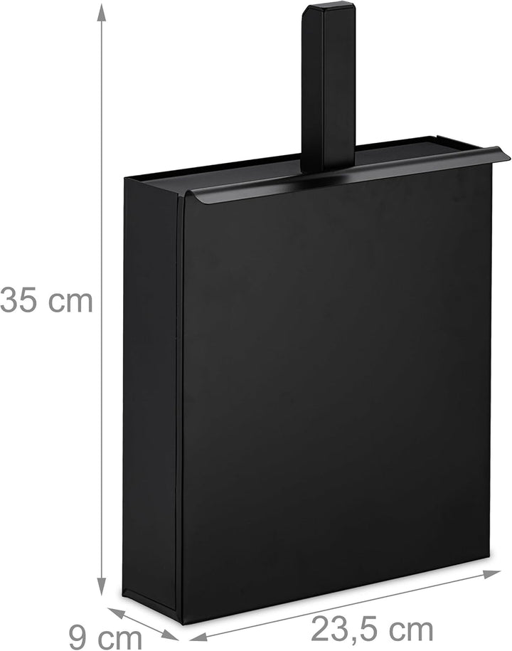 Relaxdays Ascheeimer mit Schaufel, Aschebehälter für Kamin, Grill, Ofen, Aschekasten, Ascheschaufel