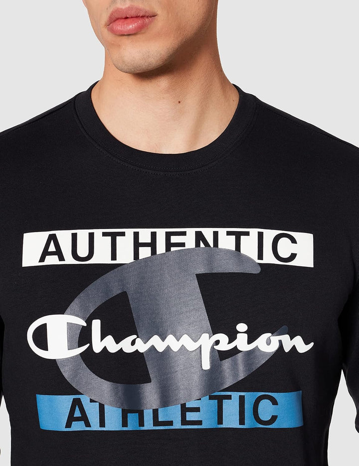 Champion Herren Graphic Shop Authentic Crewneck Pullover S Schwarz, S Schwarz
