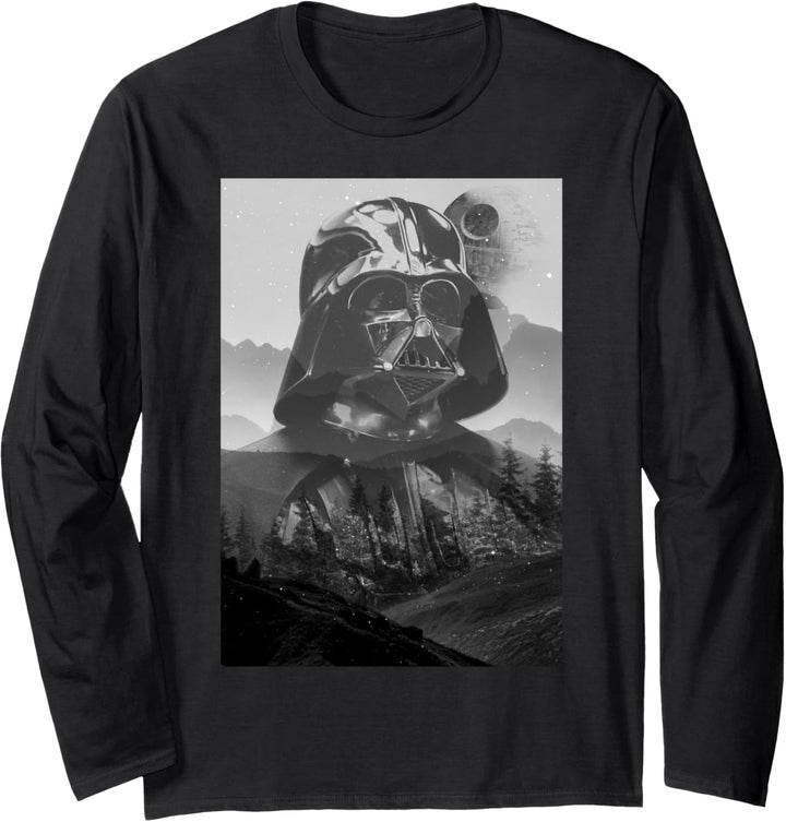 Star Wars Darth Vader Endor Station Super Imposed Langarmshirt