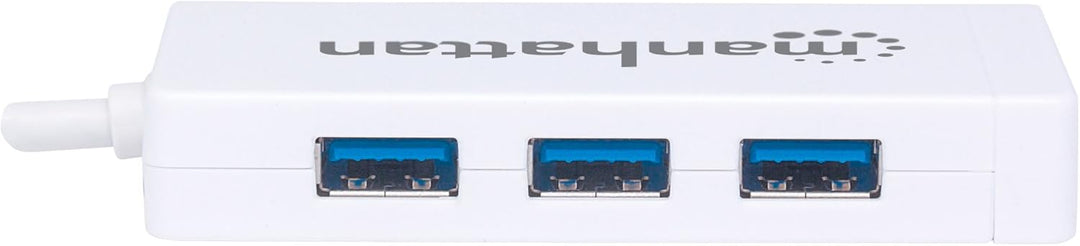 Manhattan 507608 USB Typ C auf 3-Port Hub mit Gigabit-Ethernet-Netzwerkadapter USB-3.1 (G1) weiss US