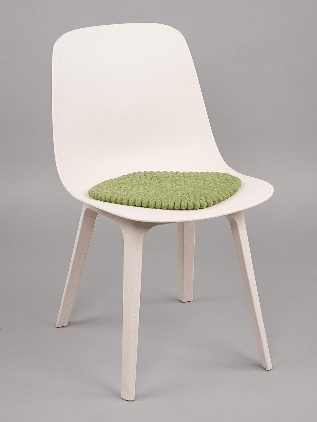 myfelt Filzkugel Sitzauflage Stuhlauflage - Kaspar - rund, Ø 36 cm, Dunkelgrün, Dunkelgrün