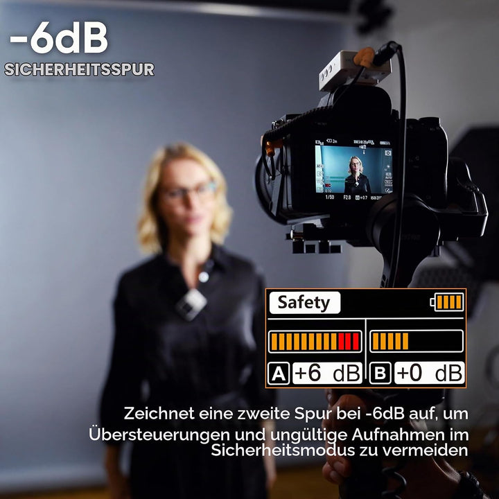 comica BoomX-D2 Pro kabelloses Krawattenmikrofon, 2,4 G, Dual-Kanal, kabelloses Mikrofonsystem mit i
