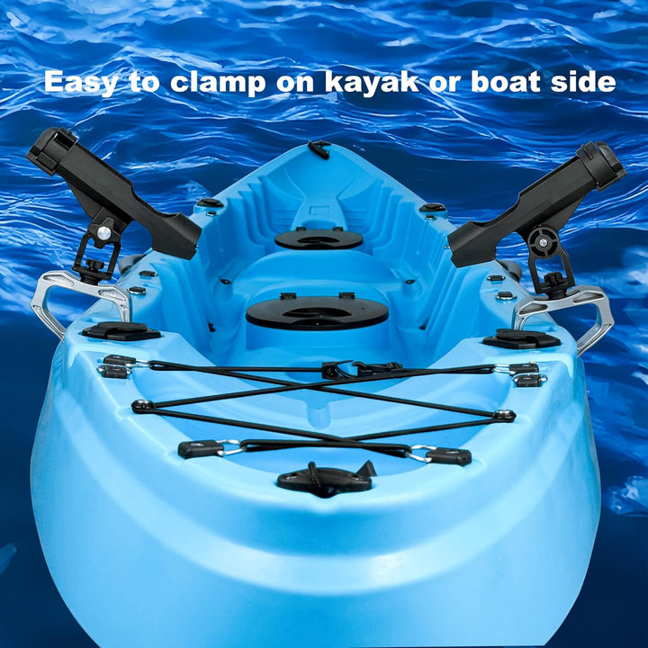 Fishing Boat Rods Holder with Large Clamp Opening 360 Degree Adjustable Fishing Rod Racks Folding Ho