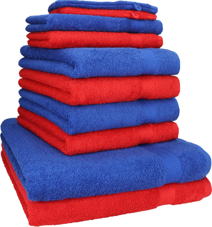 Betz 10-TLG. Handtuch-Set Premium 100% Baumwolle 2 Duschtücher 4 Handtücher 2 Gästetücher 2 Waschhan