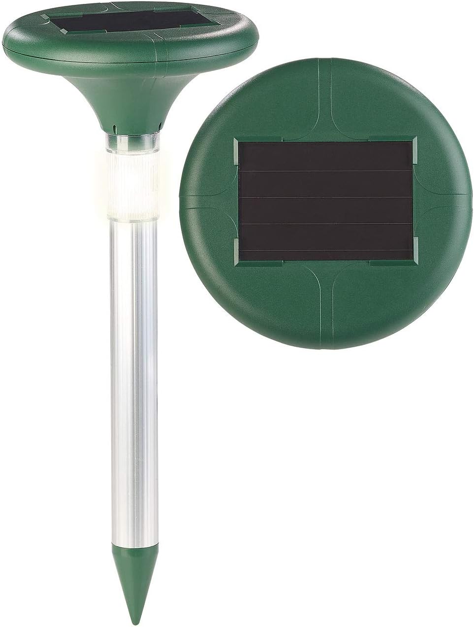 Royal Gardineer Maulwurfstop: 3er-Set 2in1-Solar-Maulwurffrei und Wegeleuchte mit Akku, 400 Hz, IP44