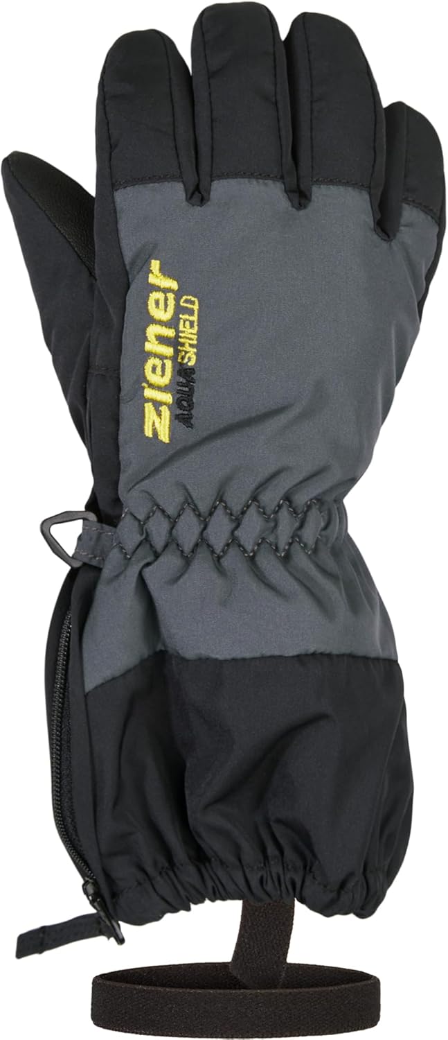 Ziener Kinder LEVIO Ski-Fäustling/Wintersport | wasserdicht atmungsaktiv 116 cm Schwarz, 116 cm Schw