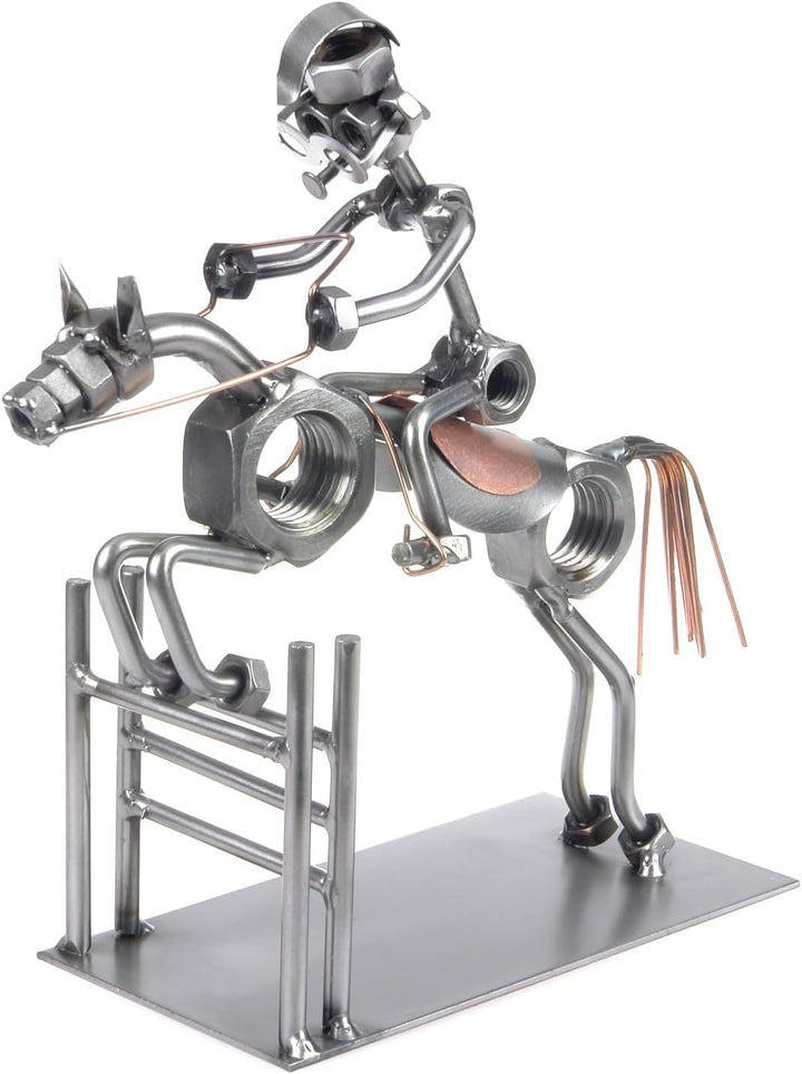 metalman24 Schraubenmännchen Springreiter Pferd I Handarbeit I Geschenkidee I Metallfigur I Metallmä