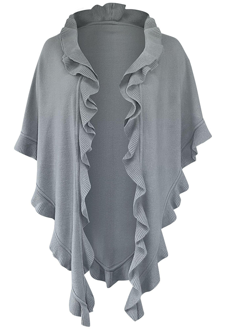 Poncho Cape Trachtentuch Umhang Stola Schultertuch Trachten-Tuch Damen Strickponcho Tracht Strick Tr