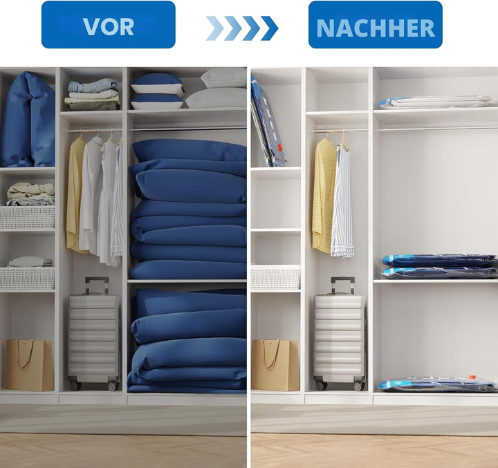 Vakuum-Aufbewahrungsbeutel, 12 Jumbo, platzsparende Versiegelungsbeutel, luftdichte Kompressionsbeut