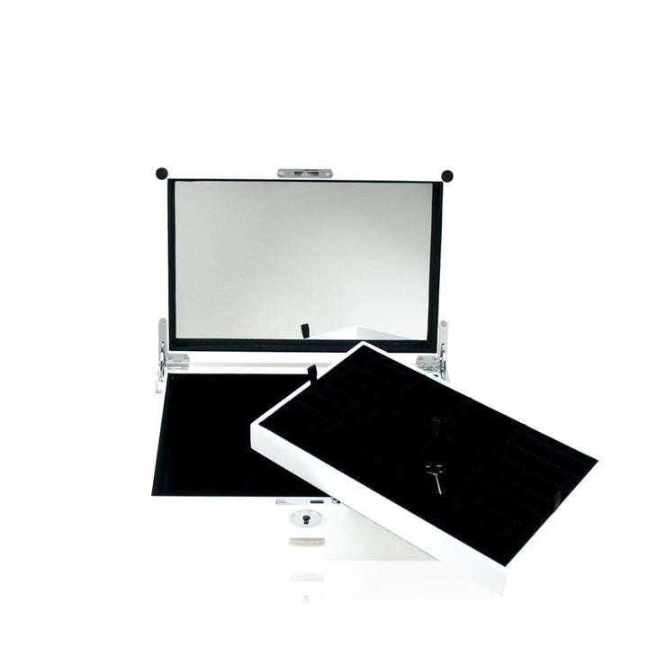 Windrose High Gloss Charmbox Schmuckkoffer S 30 cm Weiss, Weiss
