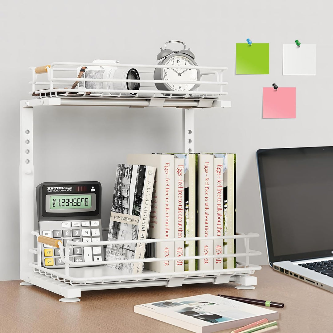 JYPS Schrank Organizer Küche, 2 Etagen Metall Spülschrank Organizer Unter Waschbecken Regal, Höhenve