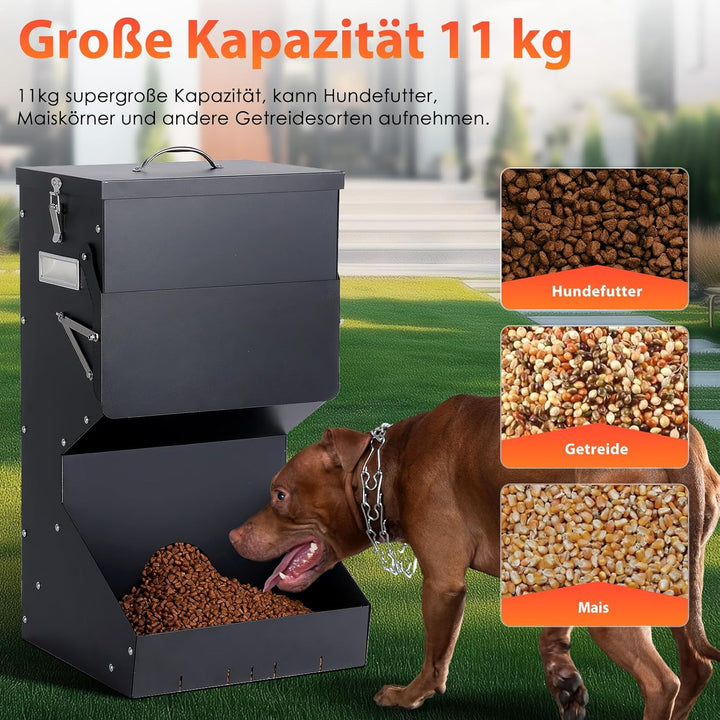 Automatische Hundefütterung im Freien hängende Haustierfutter-Feeder grosse Rasse 25 lbs, galvanisie