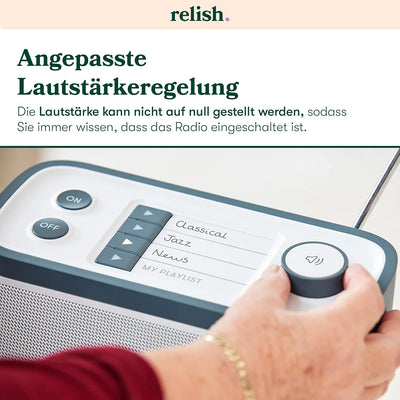 Relish Demenz und Alzheimers Tragbarer DAB Radio und Musik-Player