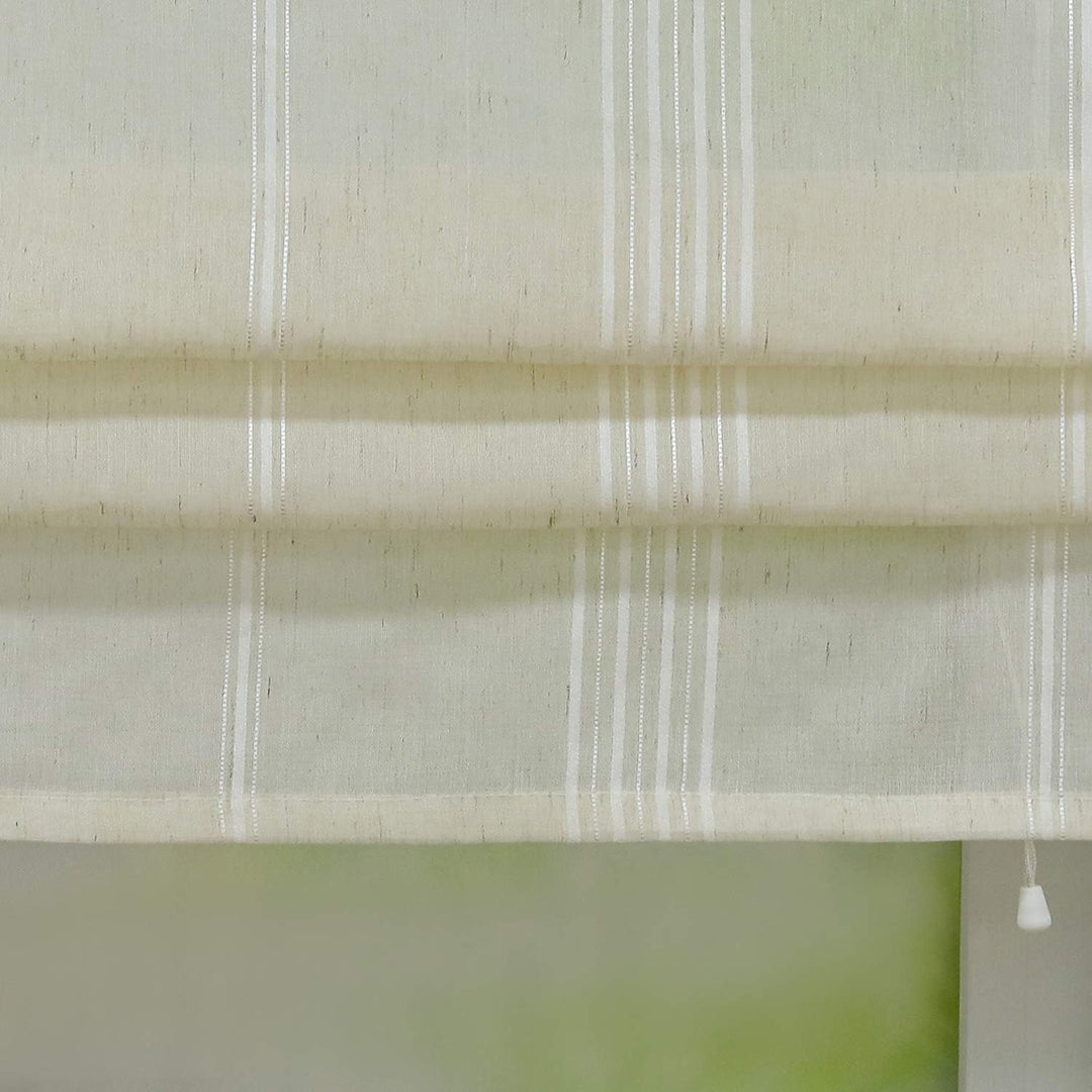 Joyswahl Raffrollo halbtransparentes Unifarbiges Bändchenrollo mit Längsstreifen »Thea« Schals mit S