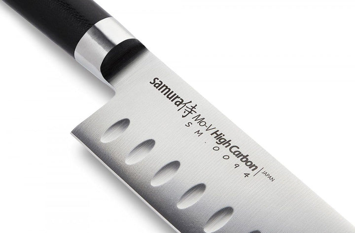 SAMURA MO-V Profi Santokumesser Ultra-scharf, gross, aus japanisch AUS 8 Edelstahl, 18 cm Klinge, mi