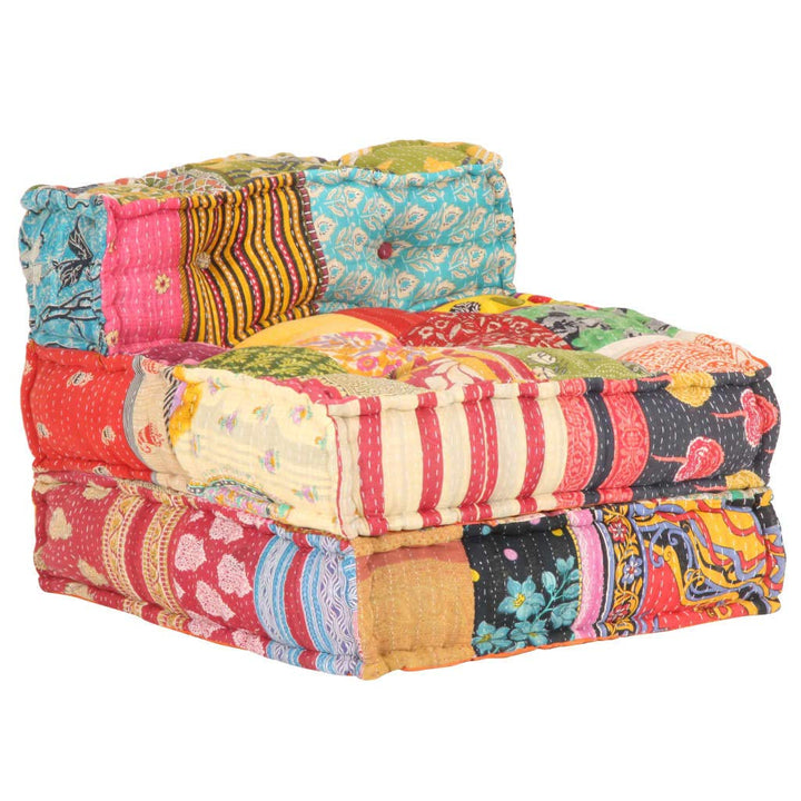 TEWTX7 Sofa Modularer Pouf Bodenkissen mit Ruckenlehne Sitzpouf Sitzkissen Stoff Kleines Couch Schla