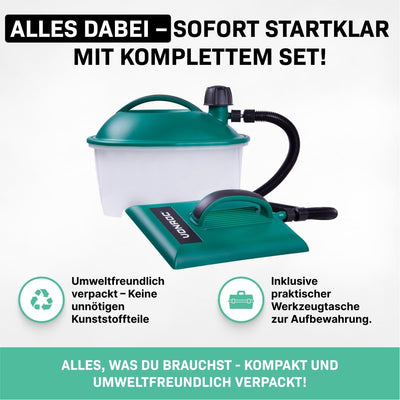 VONROC Dampftapetenablöser 2000W - 4,5L Behälter und 3,5m Dampfschlauch