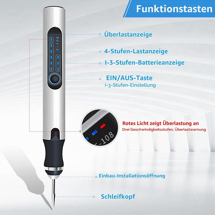 USB Wiederaufladierbar Gravur Werkzeug Kit, Elektrischer Mini Graveur Gravurwerkzeug, Mini Bohrmasch