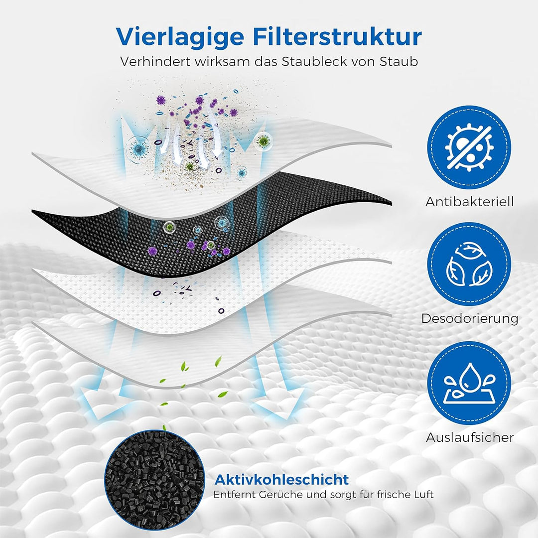 12 Stück Staubbeutel für Ecovacs Deebot X8/X9 Pro Omni/X8/X9 OMNI/X11 Pro Omni/T80 Pro Omni/T50/T50