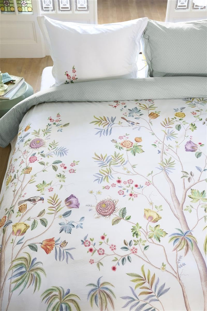 PiP Studio Bettwäsche Il Paradiso White 1 Bettbezug 200 x 200 cm + 2 Kissenbezüge 80 x 80 cm, 1 Bett