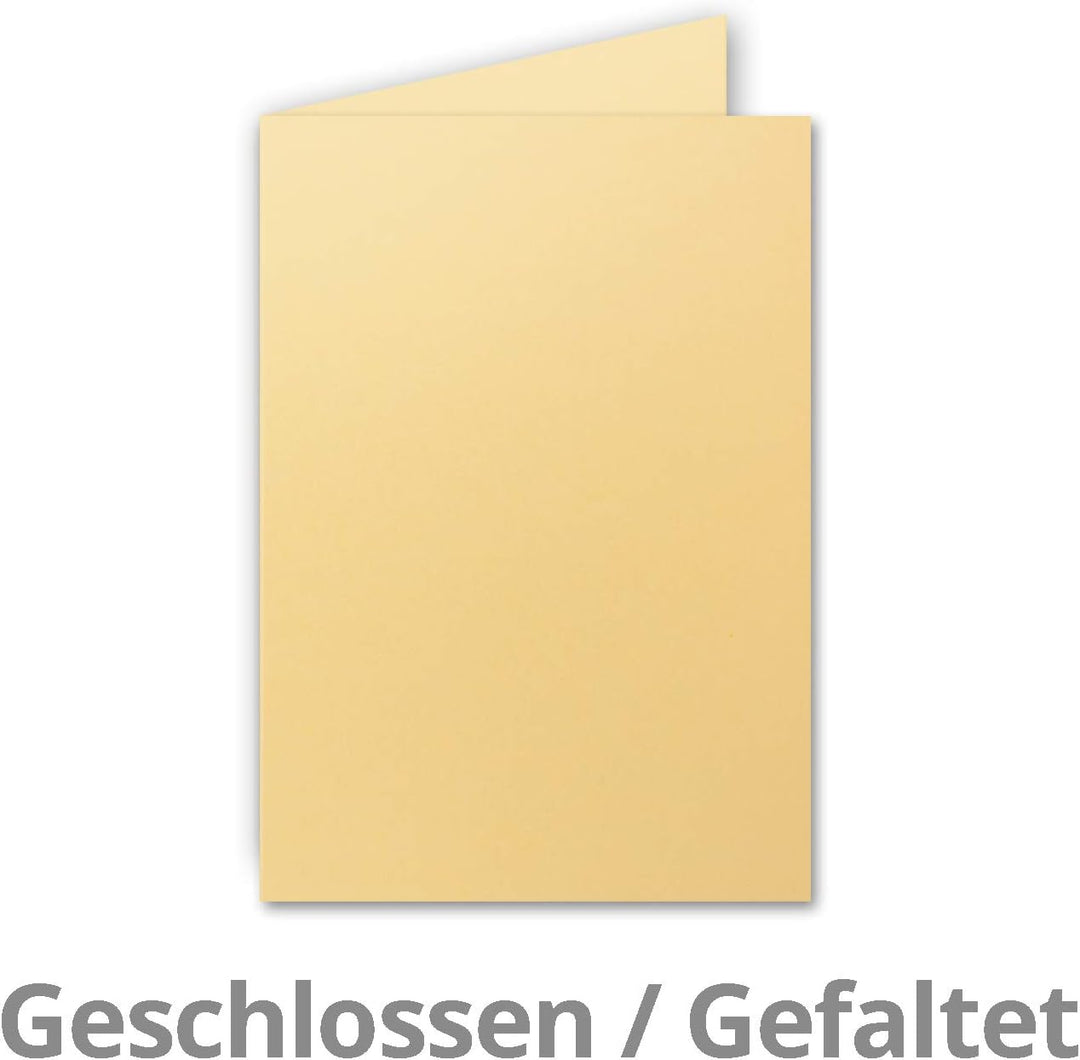 250x Faltkarten SET DIN A6/C6 mit Brief-Umschlägen in Toskana - inklusive Einleger - 14,8 x 10,5 cm