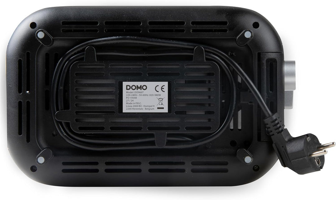 DOMO DO966T Toaster - Für 2 Toasts - 3 Funktionen: rösten, auftauen, abbrechen - 7 Temperaturstände