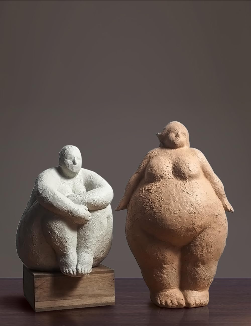 Amoy-Art Frau Skulptur Figuren Modern Dekor Statue Wohnzimmer Kunst Arts Polyresin Geschenk 18cm
