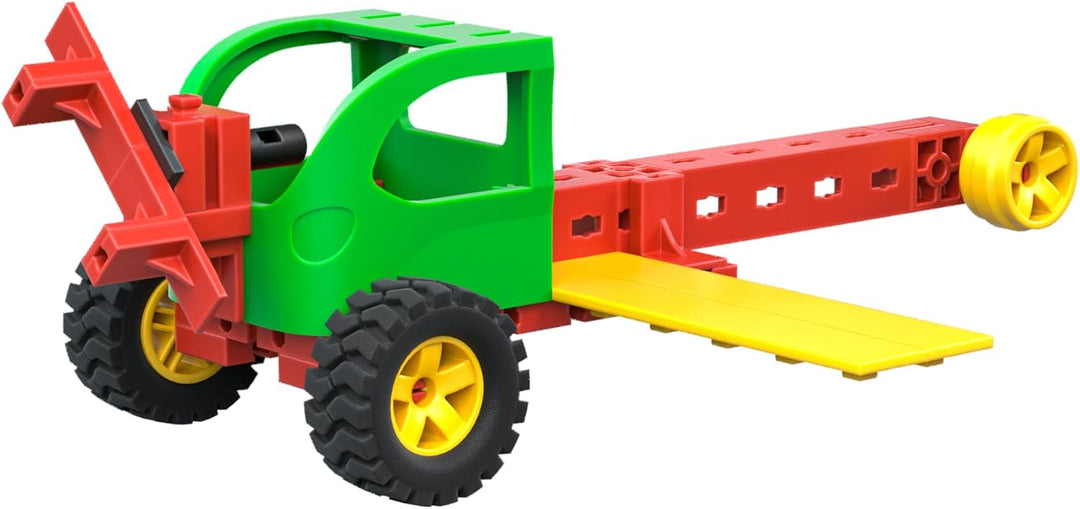 fischertechnik 564065 JUNIOR Constructor – Bausatz für Kinder ab 5 Jahren, Spielzeug mit Bagger, Hub