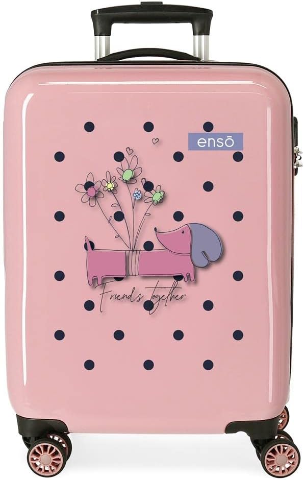 Enso Friends Together Kabinentrolley, Rosa, 38 x 55 x 20 cm, Hartplastik, seitlicher Kombinationsver