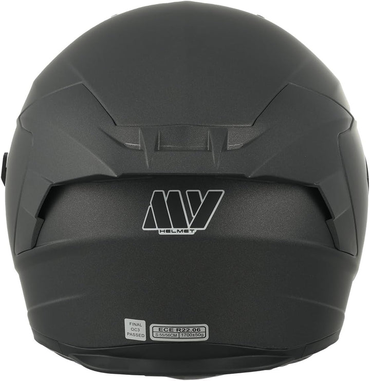 MY Motorrad Integralhelm Vollvisierhelm Mopedhelm mit Sonnenblende für Damen Herren,ECE 22.06 Genehm