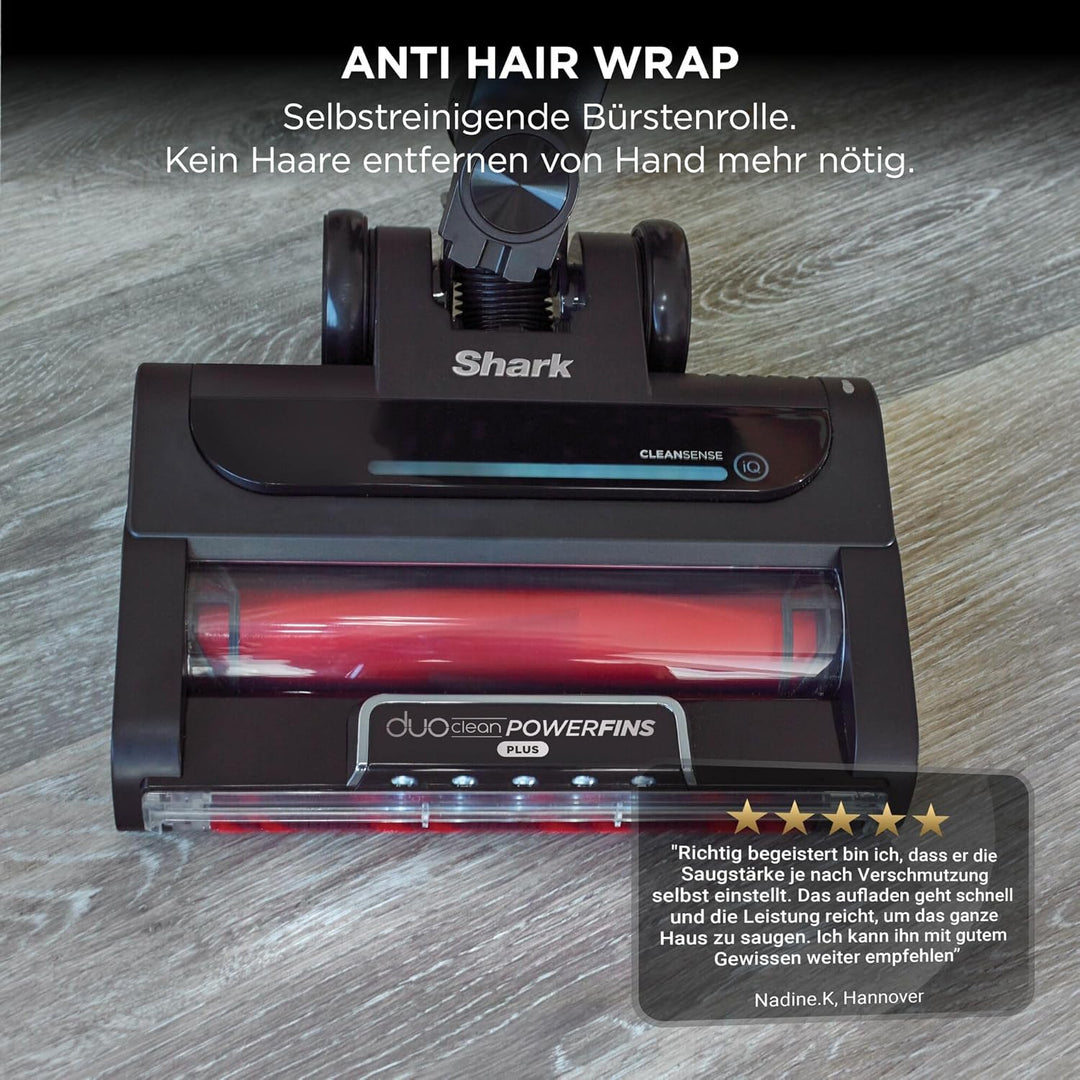 Shark Stratos kabelloser Akku-Staubsauger, PowerFins Plus, 60 Min Laufzeit, Anti-Hair-Wrap- & CleanS