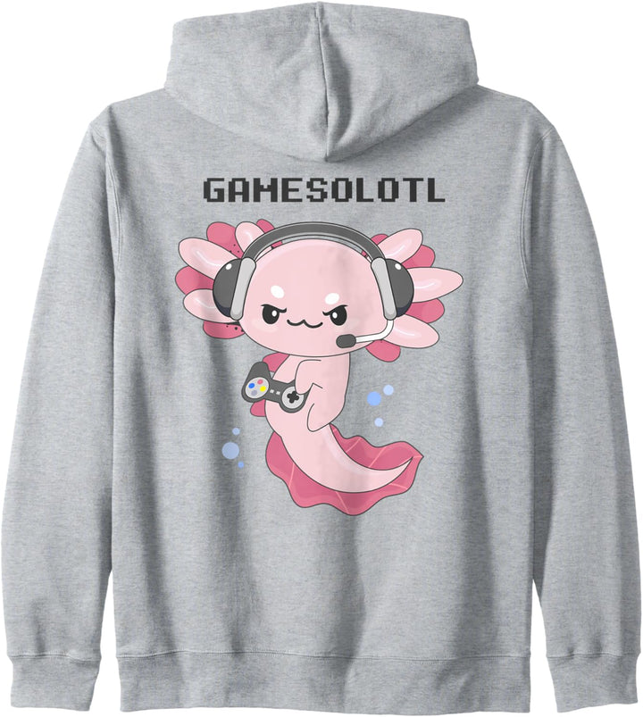 Gamesolotl Gamer Axolotl Videospiele Gaming Axolotl Kapuzenjacke