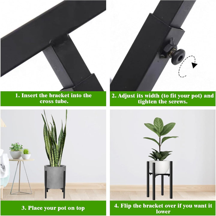Blumenständer, Verstellbarer Pflanzenständer, Blumenhocker Metall, Pflanzenregal, Modernes Regal für