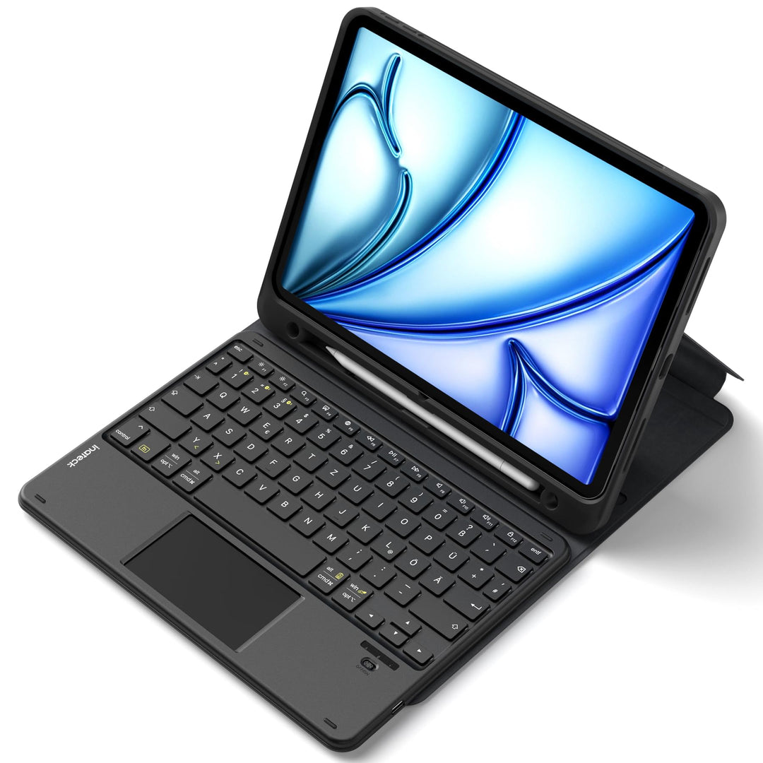 Inateck iPad 10 Generation Hülle mit Tastatur, für iPad 11 Gen. A16 2025 11 Zoll, Air 11 Zoll M3/M2