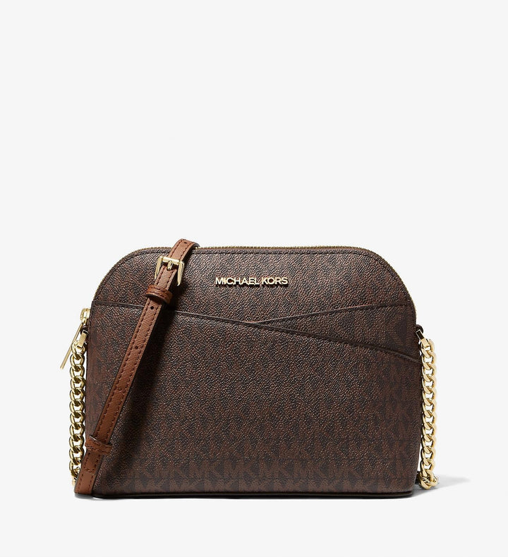 Michael Kors Jet Set Medium Crossbody Leder Handtasche Braun, Braun