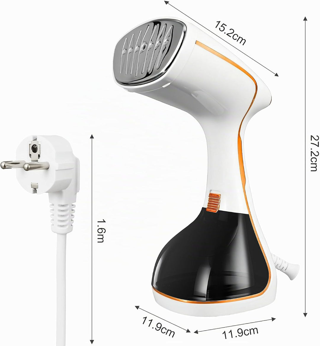 Tragbarer Dampfglätter, 1650 W, 360 ml Wassertank, Konstante Dampfleistung 25-28 g/min, Kompakt und