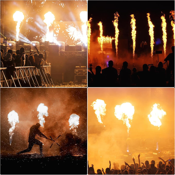 Flammenwerfer, 150W Flammenprojektor mit DMX Controller, Dj Jet Flame Machine für Konzerte, Show, Pa