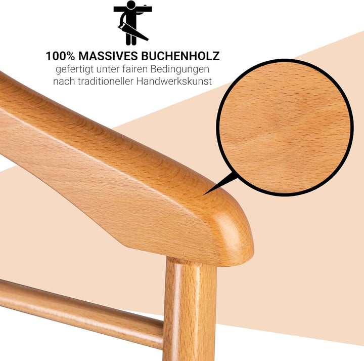 2er Set Stummer Diener aus Massiv Holz - klappbarer Herrendiener und Butler - fertig montierter Dame