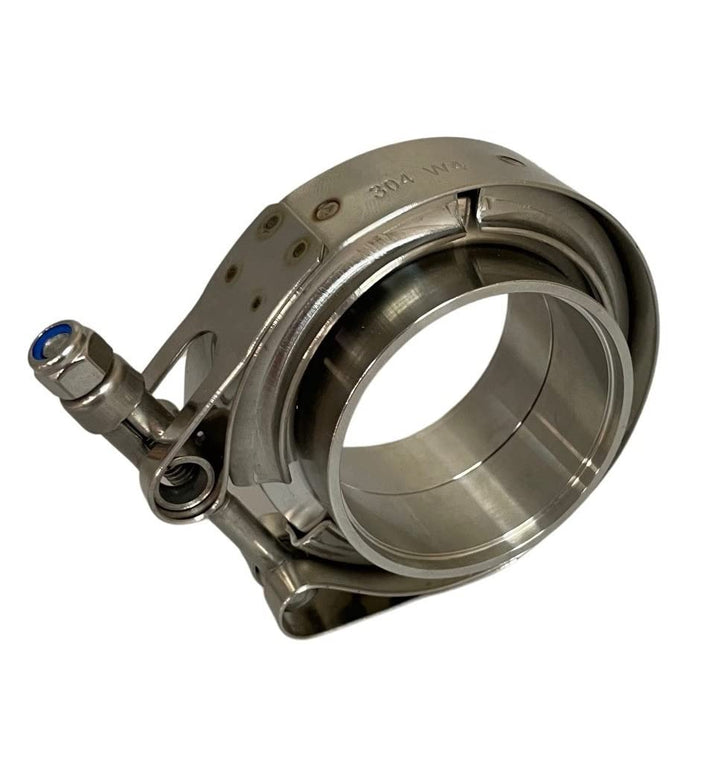 Boltza® V-Band Klemme + Flansche komplett Edelstahl Extra Turbo Schlauch (38 mm) 1.5" Inch (38mm), 1